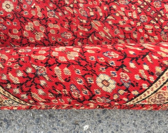 6x9 red rug for living room, hand woven rug, 6'5" X 9'3"  area rug, R8345F63