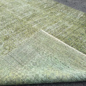 7x10 Turkish Area Rug ,distressed green rug , 7&#39;4&quot; X 10&#39;  Dining Room Rugs R8794F100