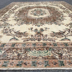Tappeto turco fatto a mano 6x9, tappeto vintage, tappeto di lana, tappeto da camera da letto 6&#39;4&quot; X 9&#39;1&quot; R6861F36