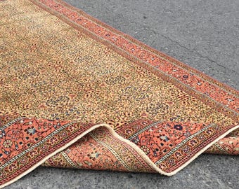 tappeto da letto orientale turco, tappeto da sala da pranzo intrecciato 6'5" X 9'6", R1788F106
