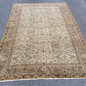 6x10 Beige Brown  Oriental Rug, home decor rug, 6&#39;5&quot; X 9&#39;7&quot;  Retro Bedroom rug R9052F89