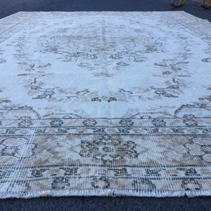 7x9  living room rug ,hand woven bed plan rug,  6&#39;9&quot; X 9&#39;5&quot;  vintage Turkish rug   R7602F53