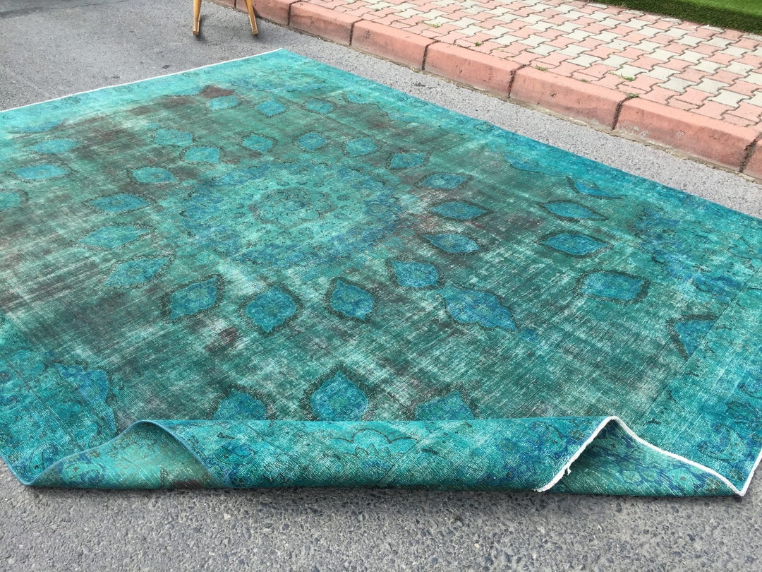 9x12 Vintage Area Rug, Bed Plan Rug, Home Decor Rug, 8'11 X 11'8