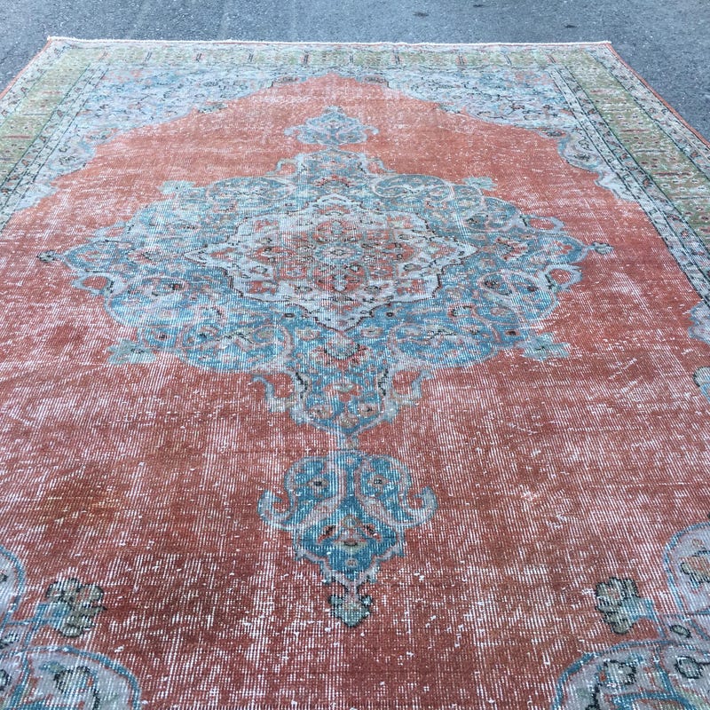 Distressed Rug - Etsy