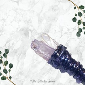 Magic wand, Purple crystal, witch wand, gift for witch, witchy gift, magic wand wood, fairy wand, cosplay wand, princess wand, girl gift