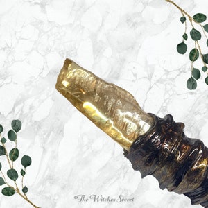 Magic wand, Amber colored crystal wand, witch wand, Gift for Witch, magic wand crystal, magic wands wood, fairy wand, cosplay wand, gothic