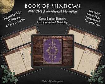 Digital Book of Shadows Pages for GoodNotes, Notability & Noteshelf | Witch Journal, BOS Pages | Digital Download