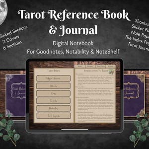 Digitales Tarot-Tagebuch | Tarot Nachschlagewerk für GoodNotes, Notability & Noteshelf | Sofort Download