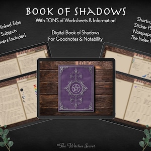 Book of Shadows, Digital BOS, Goodnotes Notebook, Gift for Witch, Witchy Gift, Notability Journal, Digital Journal, Digital Book of Shadows