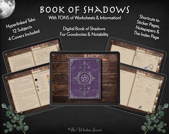 Digital Book of Shadows Pages for GoodNotes, Notability & Noteshelf | Witch Journal, BOS Pages | Digital Download