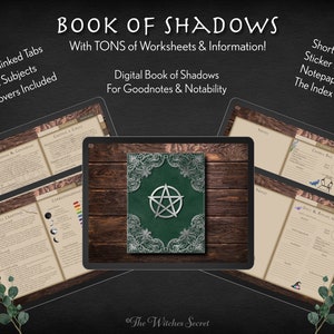 Libro de las Sombras, BOS Digital, Cuaderno Goodnotes, Regalo para Bruja, Regalo de Bruja, Diario de Notabilidad, Diario Digital, Libro Digital de las Sombras