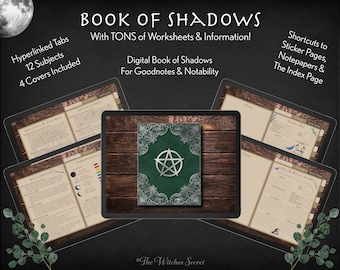Digital Book of Shadows: Witchcraft Journal for Goodnotes, Notability, & NoteShelf (Digital Download), BOS Pages, BOS Foundations