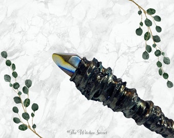 Rainbow Crystal Magic Wand | Hand Painted Witch Wand Cosplay Prop