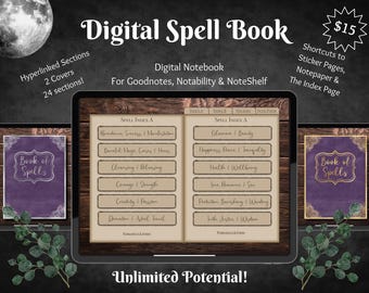 Book of Shadows | NoteShelf Digital Planner | Goodnotes Notebook | Notability Journal | Digital Book of Shadows