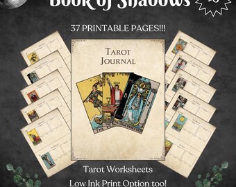Printable Tarot Study Guide PDF | Book of Shadows Tarot Reference & Journal Pages