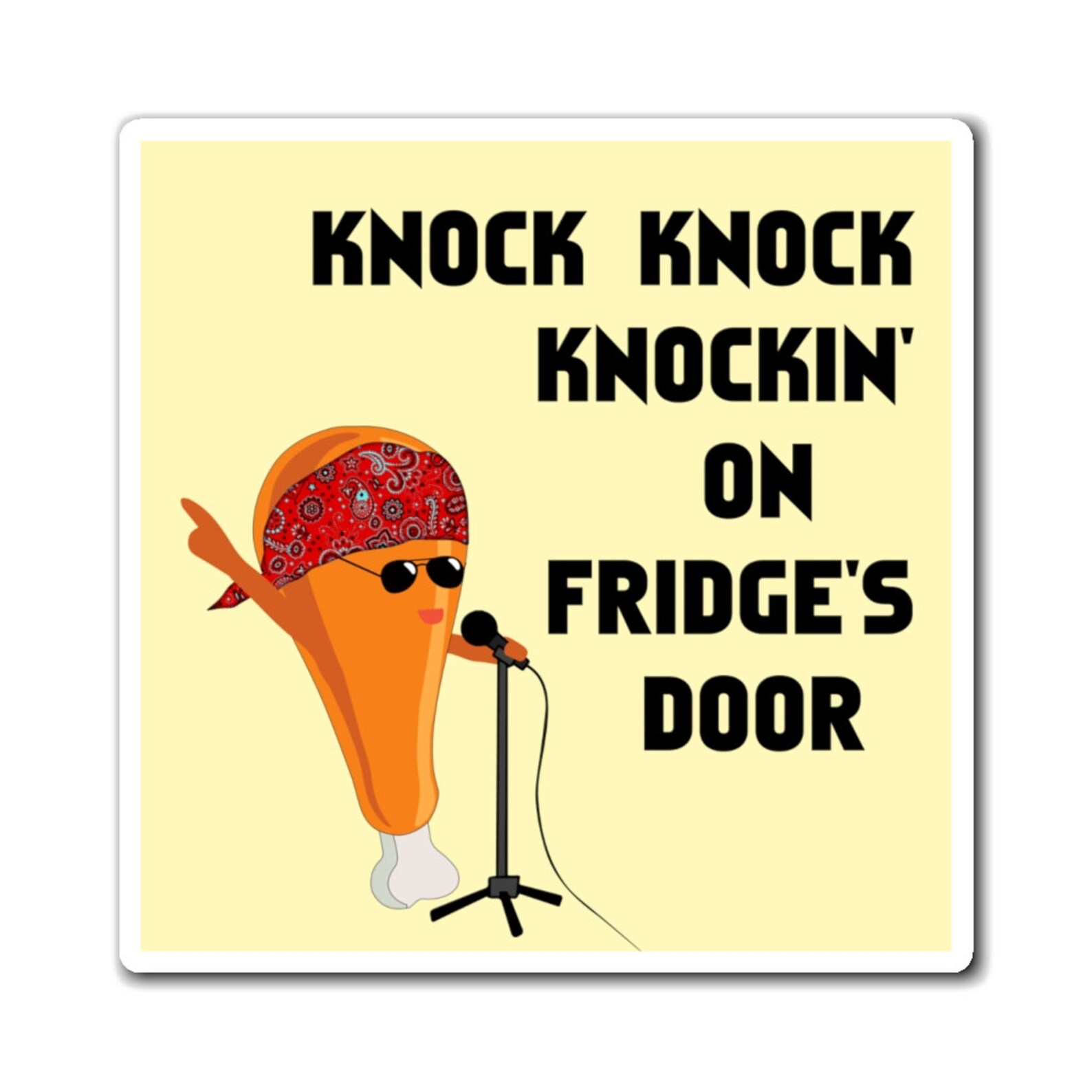 Knock Knock Knockin' On Fridge's Door I Funny Fridge Etsy