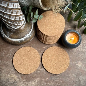 Set of Cork Inserts for Round Concrete Coasters | Cork Coaster Inserts | Cork Coasters | 3.5 inches x 1/8 inch thick