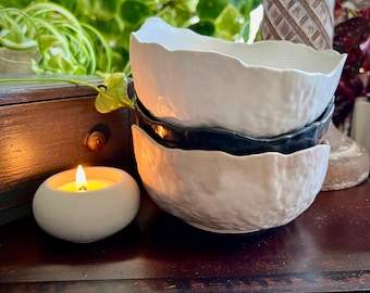Textured Concrete Bowl | Round Concrete Bowl | Cement Bowl | Decorative Bowl Tray | Wavy Bowl | Bowl Decor | Concrete Home Decor