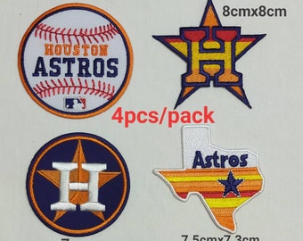 Houston Astros Orange Baseball Sport Embroidery Patch logo iron,sewing on Fabric Houston Astros Orange Baseball Sport Embroidery Patch logo iron,sewing on Fabric
