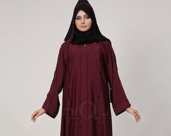 Geplooide Nida Abaya, jurk voor moslimvrouwen, Ramadan Eid Wear