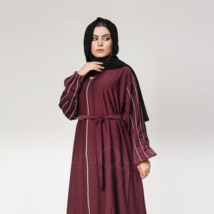 Open abaya met volledige ritssluiting voor moslimvrouwen | Bescheiden slijtage | Gebedsabaya