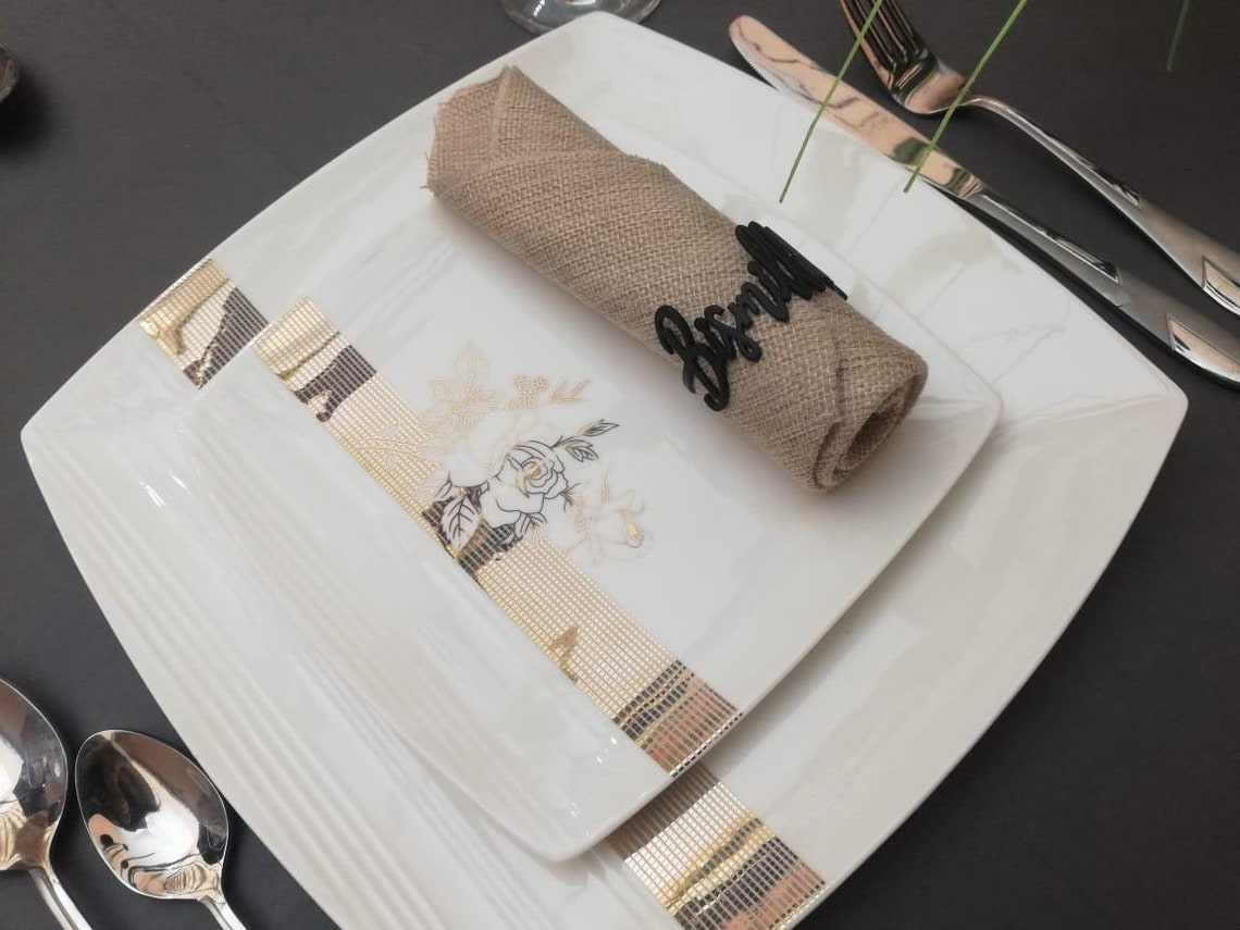 Bismillah Napkin Rings Set of 6 Etsy