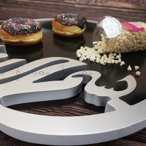 Bismillah Islamic Wood Serving Ramadan Tray Platter | Muslim Decoration | Home Decor image 8