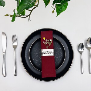 Bismillah Napkin Rings Set | Gold/Silver Islamic Table Decor image 6