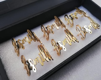 Bismillah Napkin Rings Set | Islamic Table Decor, EID Gift