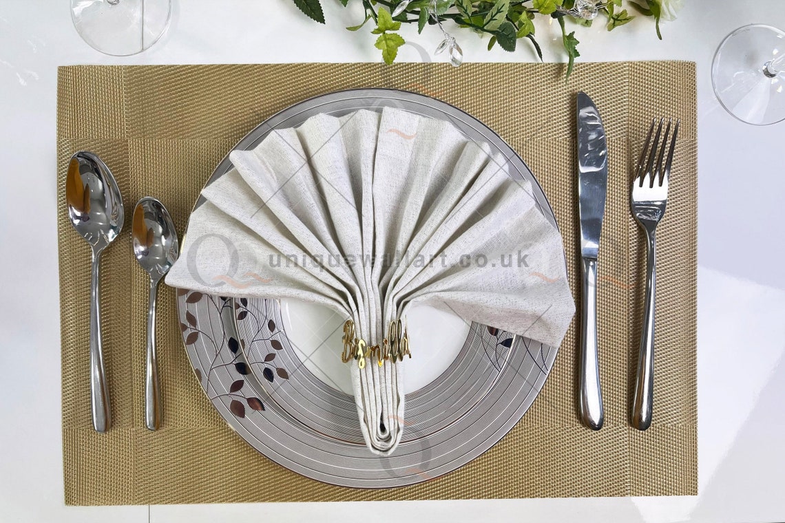 Bismillah Napkin Rings Set of 6 Etsy UK