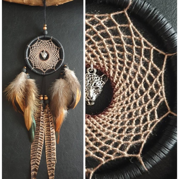 Echter Traumfänger mit natürlichen Vogelfedern, Mini Dreamcatcher designed von Native Americans, Traditionell Handgefertigter traumfanger
