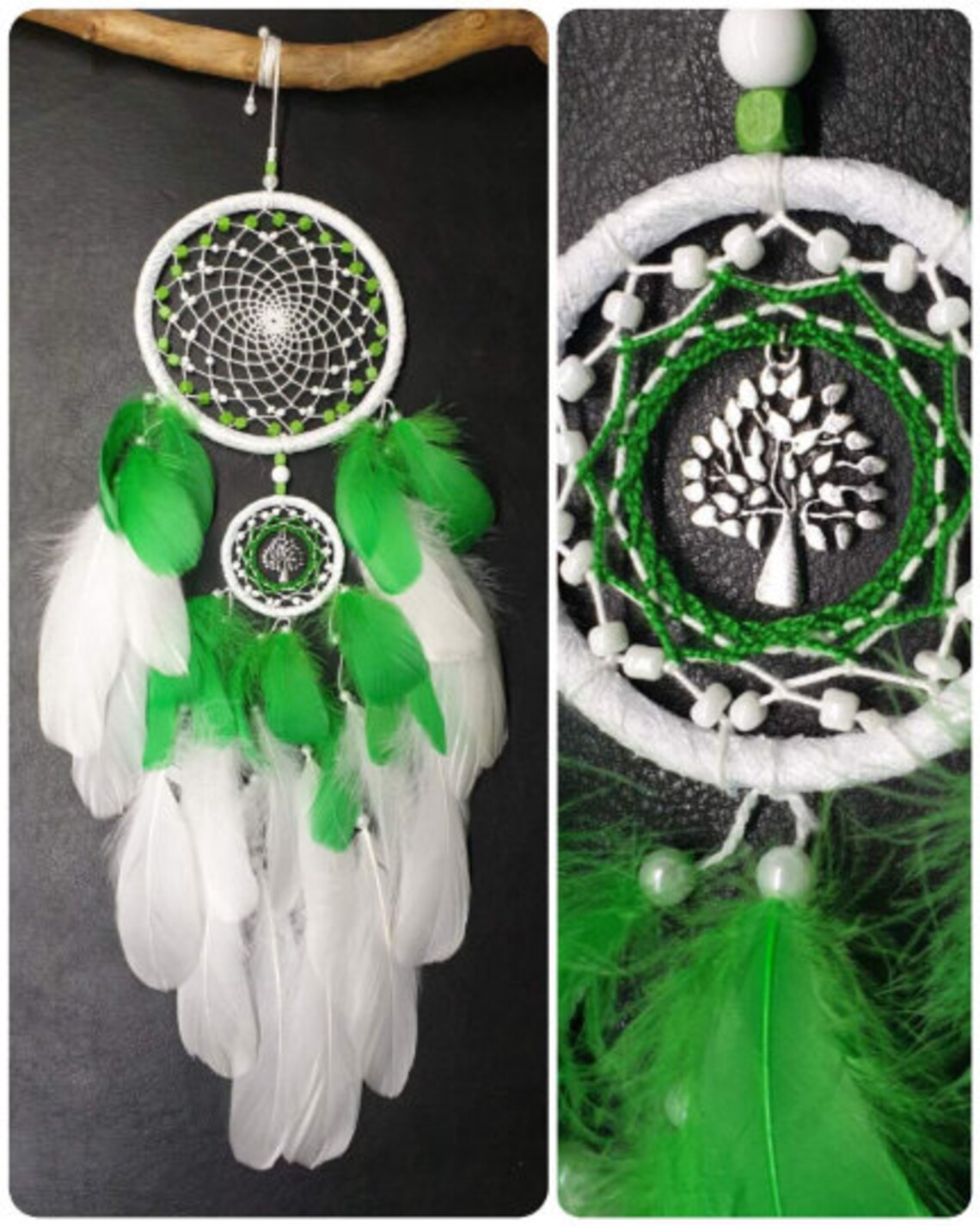 Green Dream Catcher Gift Dreamcatchers Tree of Life Etsy