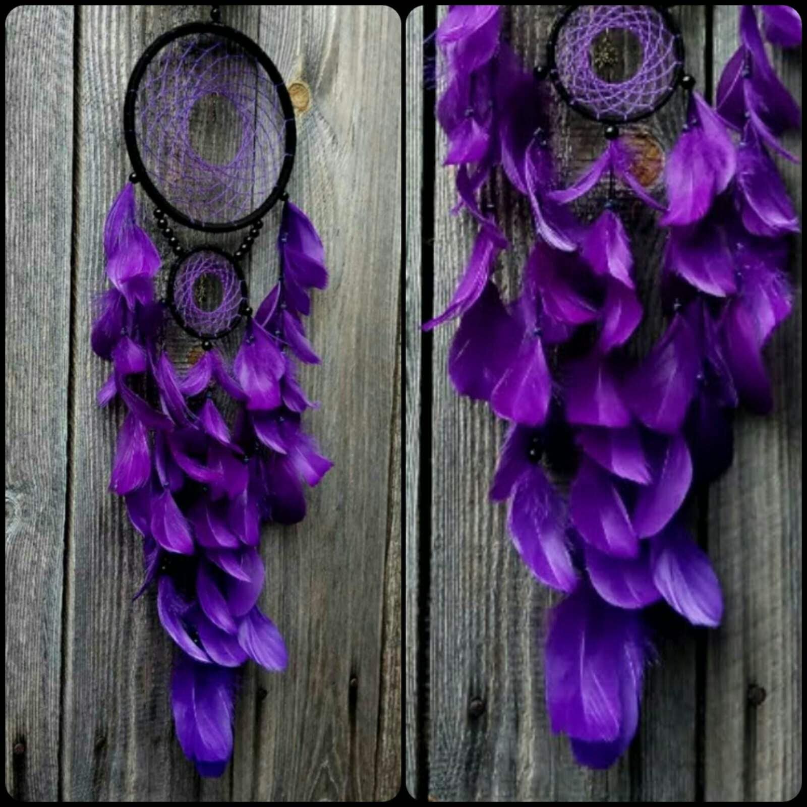 Native American Inspired Decor, Purple Dream Catcher 6*22 Inch