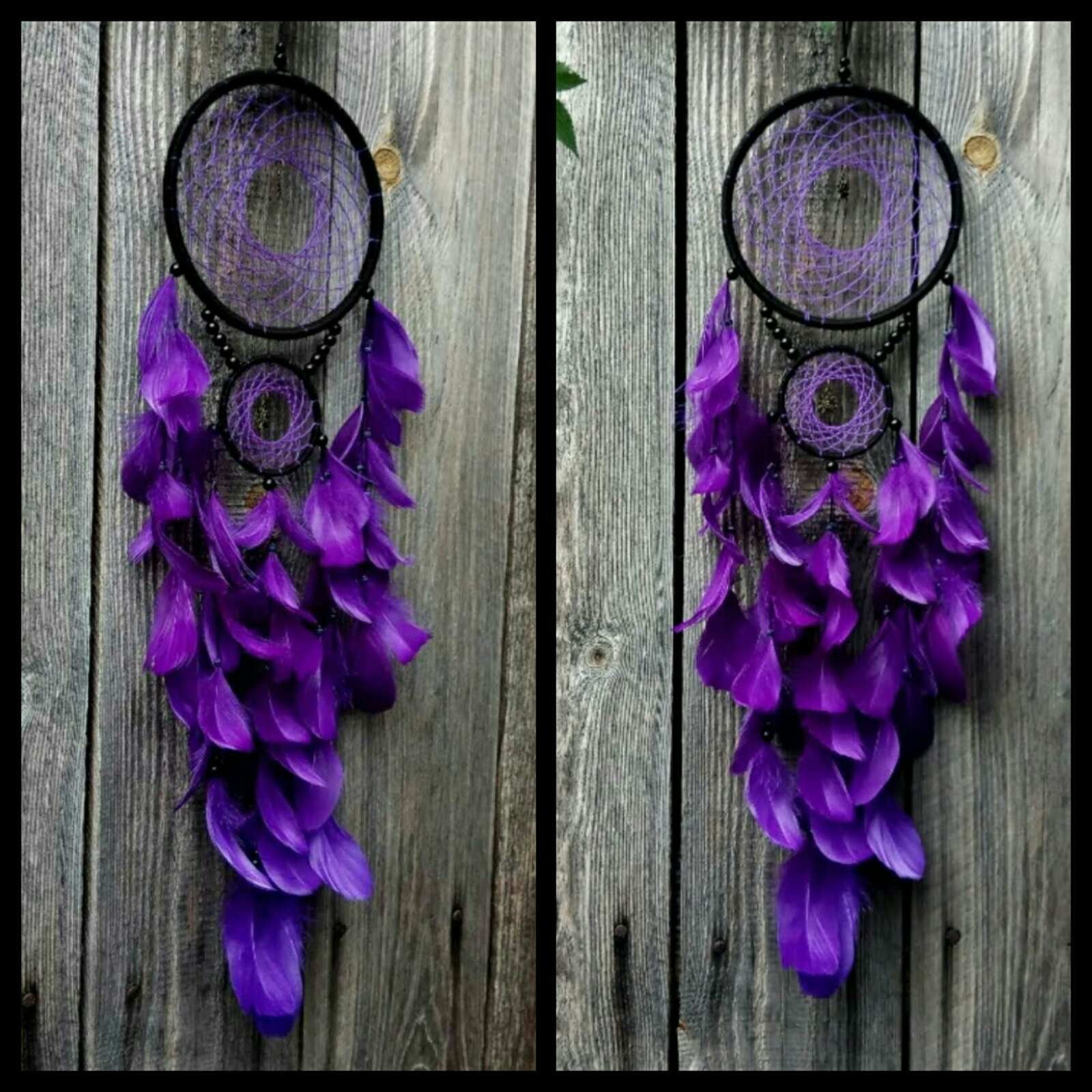 Purple Dream Catcher 6*22 Inch. Handmade Dreamcatcher of