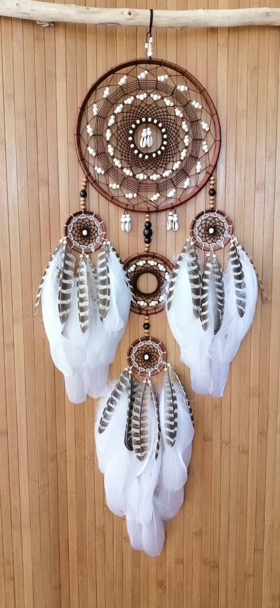 Wall Hanging Large Ojibwe Dreamcatcher for Bedroom, Real Authentic