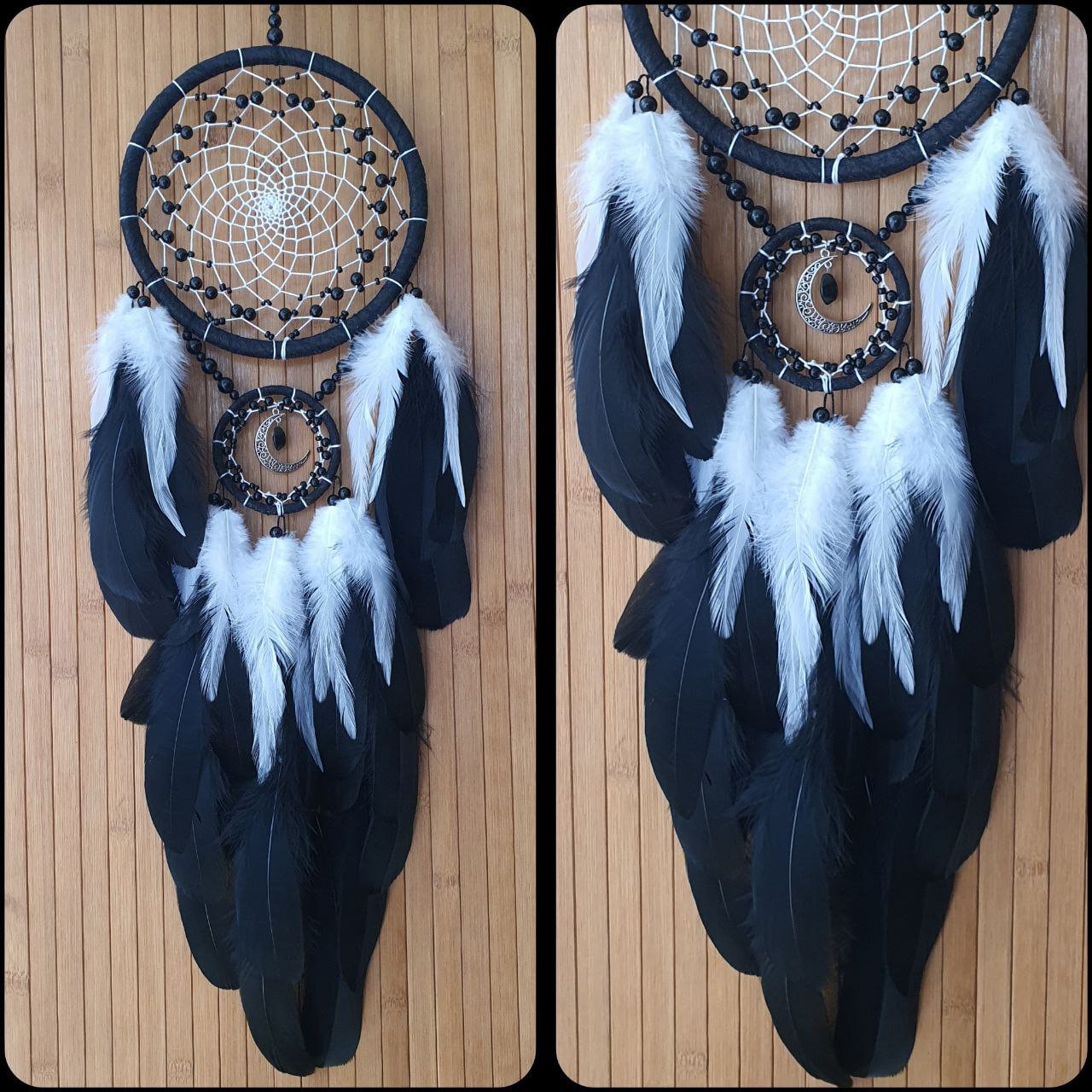 Ojibwe Dreamcatcher Designed by Native American, Black and White