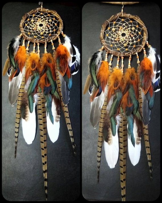 Authentic Dreamcatcher Designed by Ojibwe, Indigenous Bedroom Wall
