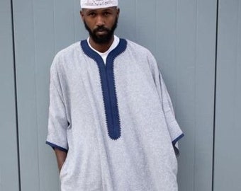Moroccan kaftan, Cotton Kaftan, long dress for Men, Moroccan Dress, Moroccan djellaba, Djellaba Handmade , oriental kaftan, gift for men