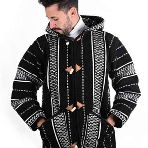 Morocco kaftan man, Djellaba Cardigan kaftan for men, Traditional Moroccan Sweater for Men, Striped Color Scheme, Morocco clothing