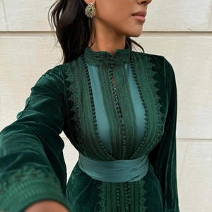 Moroccan Caftan Wedding Dress – Personalised Takchita, Handcrafted kaftan with Exquisite Embroidery - Custom made Nikah Dress