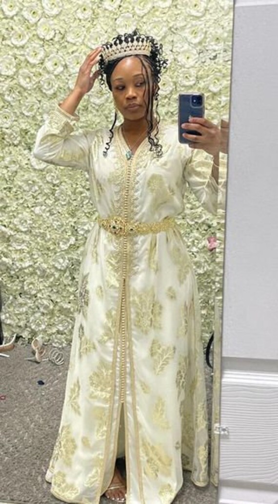 Royal Moroccan Wedding Caftan moroccan White Kaftan moroccan Bride