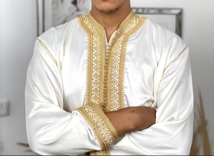 Ensemble De Trois Pi ces Jabador Lebsa Marocain Pour Homme Etsy