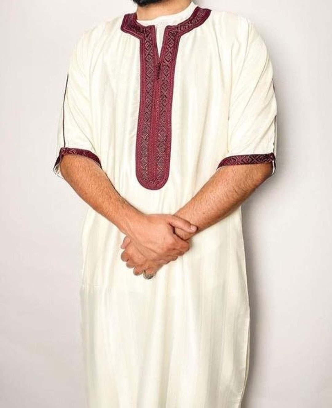 Moroccan Kaftan Cotton Kaftan Long Dress for Men Moroccan Etsy