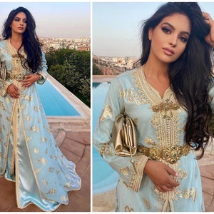 Caftan brocard brodé sale