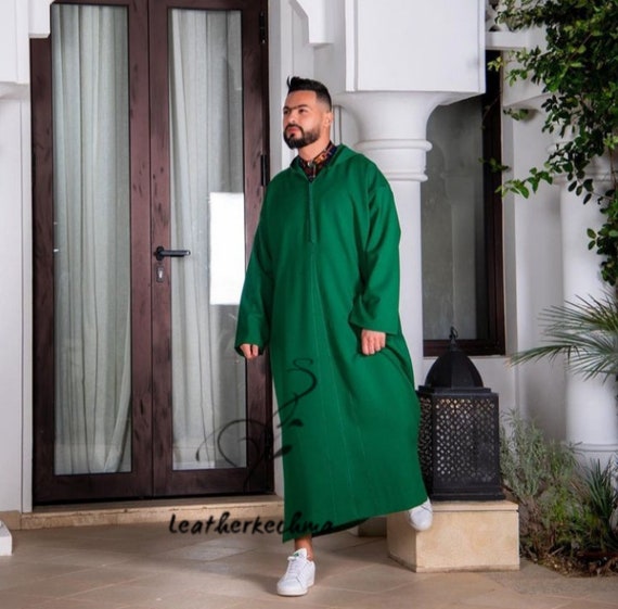 Kaftan Men Djellaba for Men Caftan With Hood Moroccan - Etsy Israel