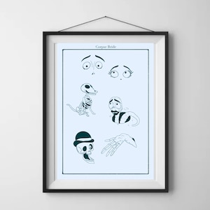 Corpse Bride movie art | A4 art print | Minimalist Movie Poster Art Print Custom Movie Wall Art, Home Decor, digital art