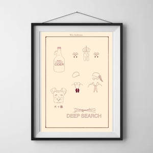 Wes Anderson Film Kunst | A4 Kunstdruck | Minimalist Film Poster Kunstdruck Individuelle Film Wandkunst, Home Decor, digitale Kunst