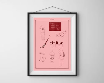 Juno movie art | A4 art print | Minimalist Movie Poster Art Print Custom Movie Wall Art, Home Decor, digital art
