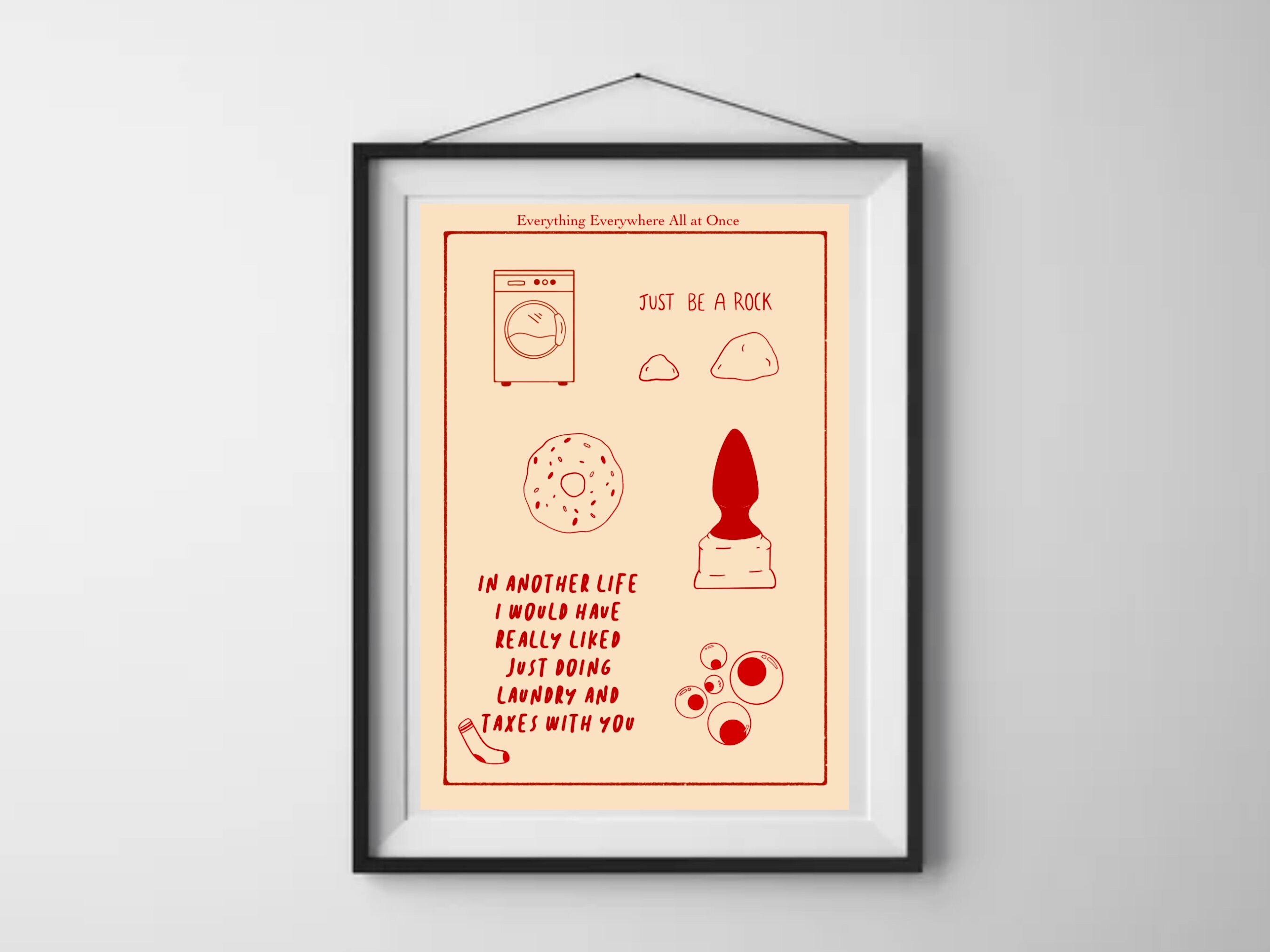 Everything everywhere all at once movie art | A4 art print | Minimalist Movie Poster Art Print Custom Movie Wall Art, Home Decor, digitalart