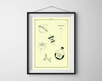 Shrek movie art | A4 art print | Minimalist Movie Poster Art Print Custom Movie Wall Art, Home Decor, digital art